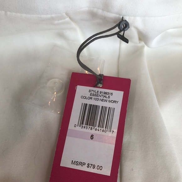 NWT Vince Camuto Classic White Ankle Pants Women’s size 6 - Picture 3 of 11